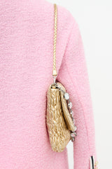 Miu Miu Metallic Matelasse Leather Crystal Bag