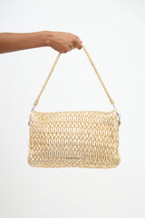 Miu Miu Metallic Matelasse Leather Crystal Bag