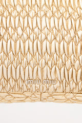 Miu Miu Metallic Matelasse Leather Crystal Bag