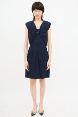Miu Miu Pleated Bow Dress