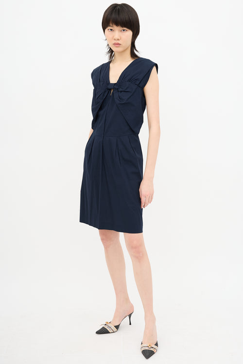 Miu Miu Pleated Bow Dress