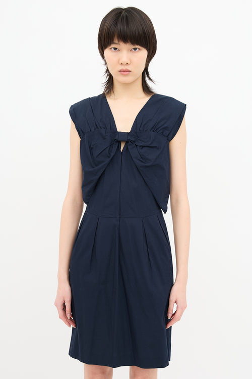 Miu Miu Pleated Bow Dress