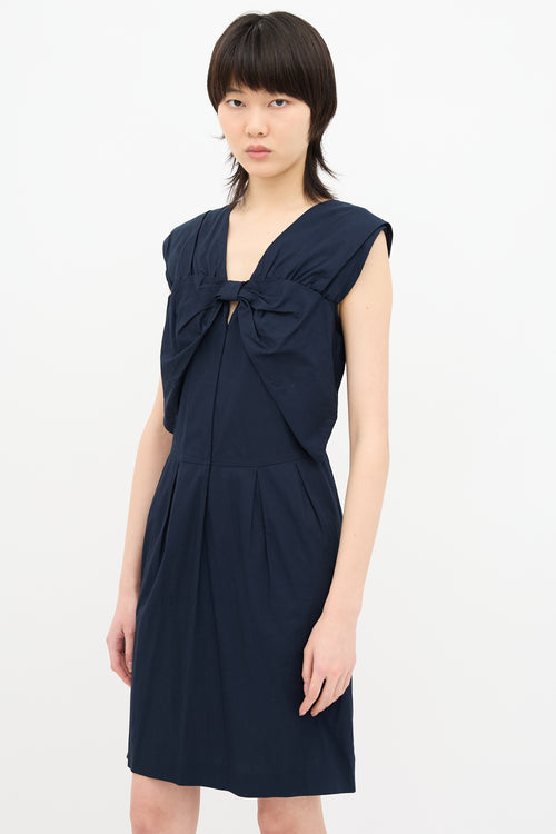 Miu Miu Pleated Bow Dress