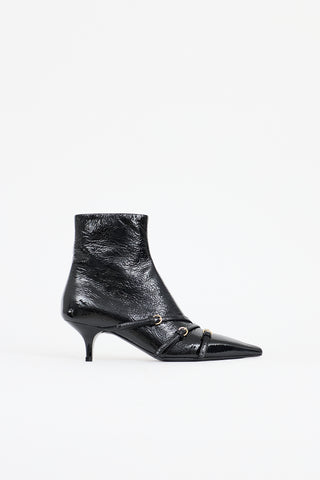 Prada Patent Leather Buckle Boot