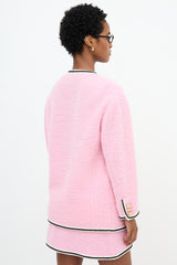 Miu Miu 2021 Boucle Patch Logo Cardigan