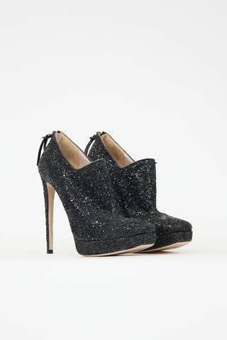 Miu Miu Glitter Platform Pump