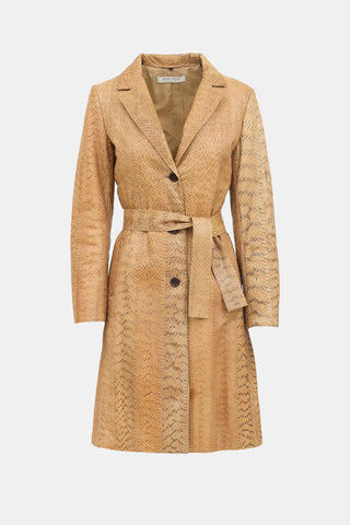 Miu Miu Vintage Exotic Leather Coat