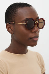 Miu Miu SMU 13N Round Sunglasses