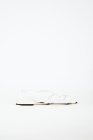 Miu Miu Patent Logo Sandal