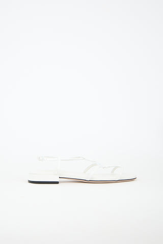 Miu Miu Patent Logo Sandal