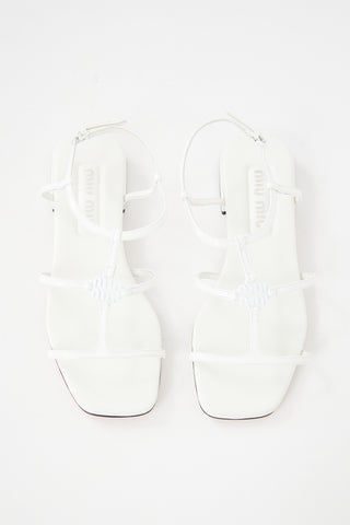 Miu Miu Patent Logo Sandal