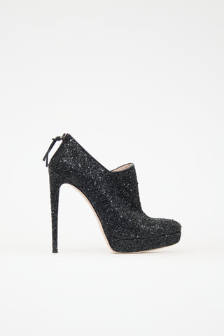 Miu Miu Glitter Platform Pump