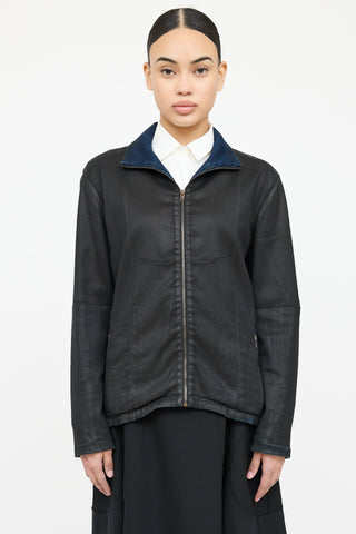Coated Zip Up Jacket