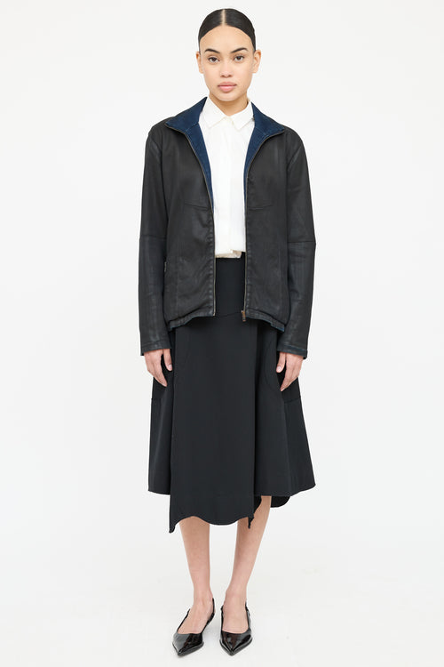 Coated Zip Up Jacket
