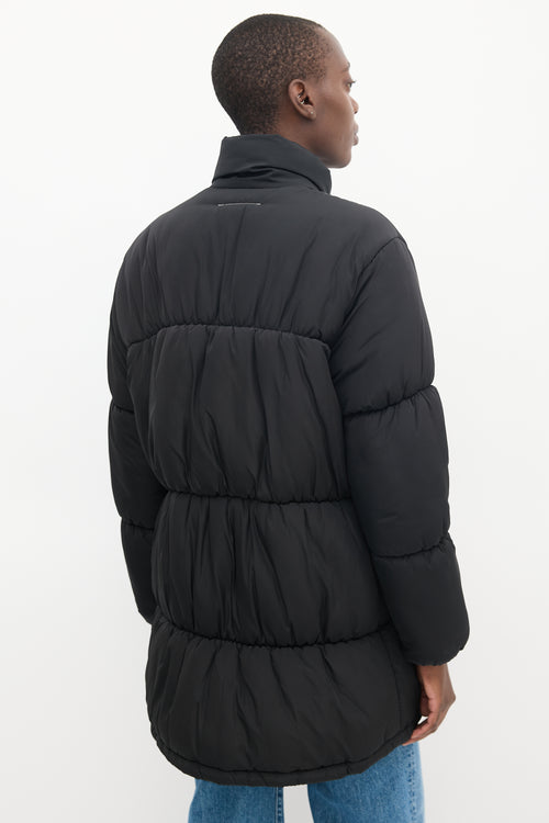 MM6 Maison Margiela Black Quilted Puffer Coat