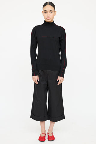 Contrast Stitch Turtleneck