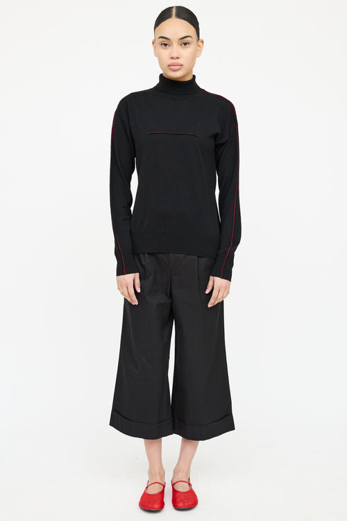 Contrast Stitch Turtleneck
