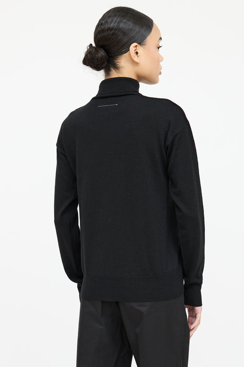 Contrast Stitch Turtleneck