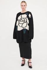 MM6 Maison Margiela Knit Rose Sweater Dress