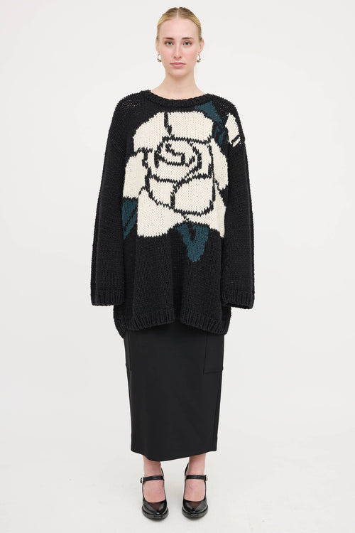 MM6 Maison Margiela // Knit Rose Sweater Dress VSP Consignment MM6 Maison Margiela // Knit Rose Sweater Dress VSP Consignment