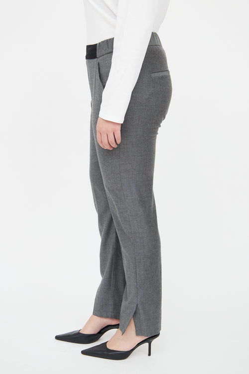 MM6 Maison Margiela Grey Wool Pleated Pant
