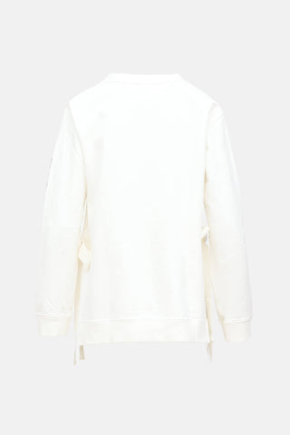 MM6 Maison Margiela Varsity Patch Tie Sweatshirt