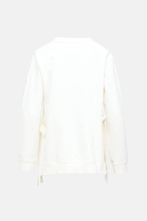 MM6 Maison Margiela Varsity Patch Tie Sweatshirt