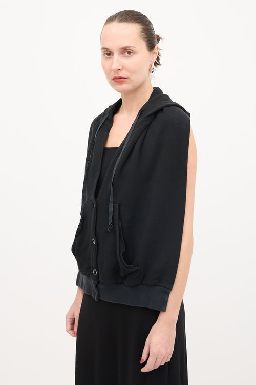MM6 Maison Margiela Backless Hooded Sweatshirt Vest