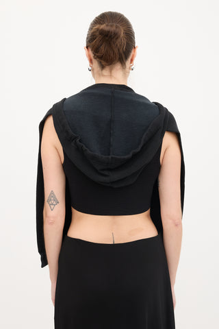 MM6 Maison Margiela Backless Hooded Sweatshirt Vest