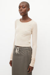 MM6 Maison Margiela Beige Cut Out Top