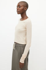 MM6 Maison Margiela Beige Cut Out Top