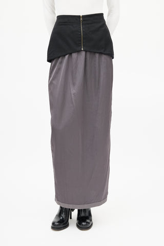 MM6 Maison Margiela Black Layered Skirt
