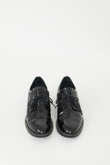 MM6 Maison Margiela Black Leather Contrast Stitch Derby