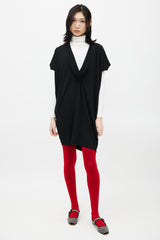 MM6 Maison Margiela Black V-Neck Dress
