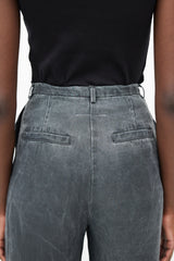 MM6 Maison Margiela Black Washed Wide Leg Trouser