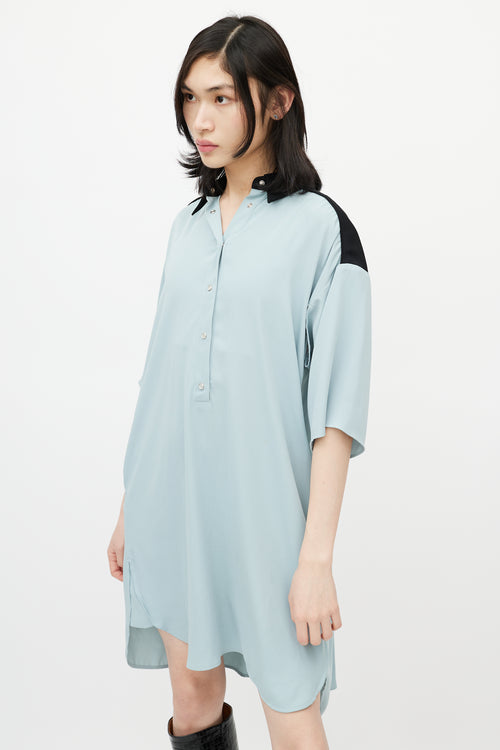 MM6 Maison Margiela Blue & Black Shirt Dress
