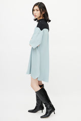 MM6 Maison Margiela Blue & Black Shirt Dress