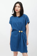 MM6 Maison Margiela Blue & Gold Denim Dress