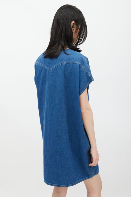 MM6 Maison Margiela Blue & Gold Denim Dress