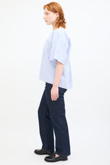 MM6 Maison Margiela Blue & White Striped T-Shirt
