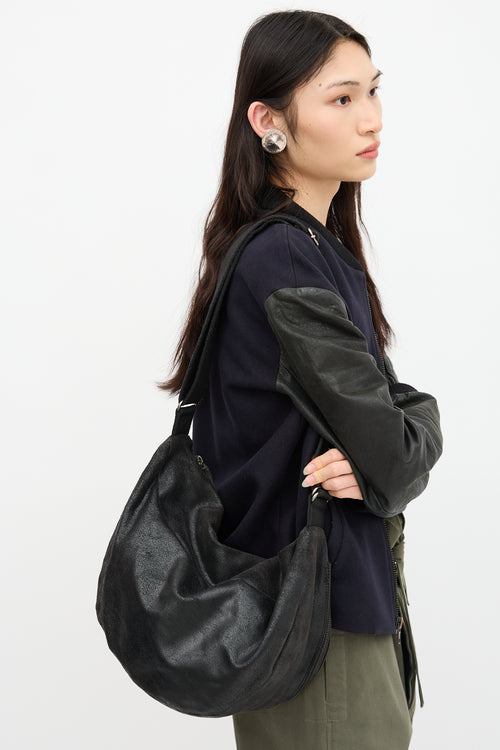 MM6 Maison Margiela Distressed Leather Messenger Bag