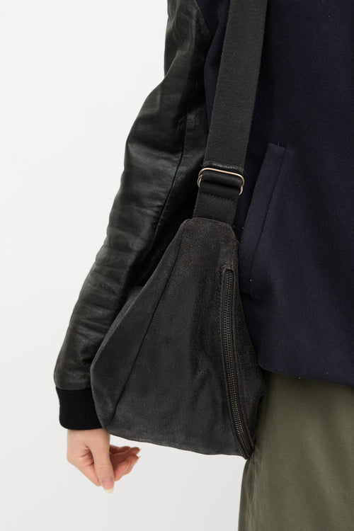 MM6 Maison Margiela Distressed Leather Messenger Bag