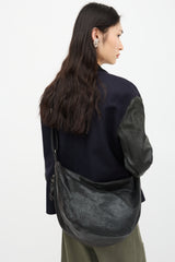 MM6 Maison Margiela Distressed Leather Messenger Bag