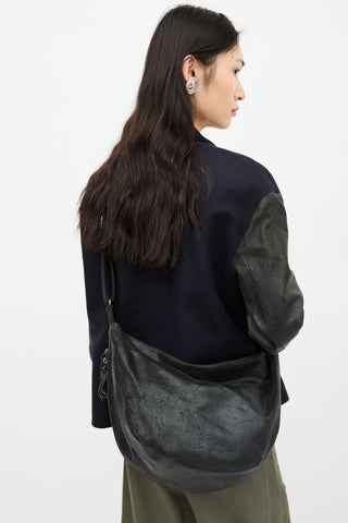 MM6 Maison Margiela Distressed Leather Messenger Bag