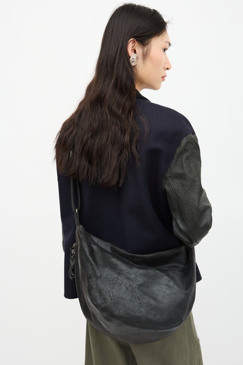 MM6 Maison Margiela Distressed Leather Messenger Bag