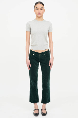MM6 Maison Margiela Cropped Velvet Pants