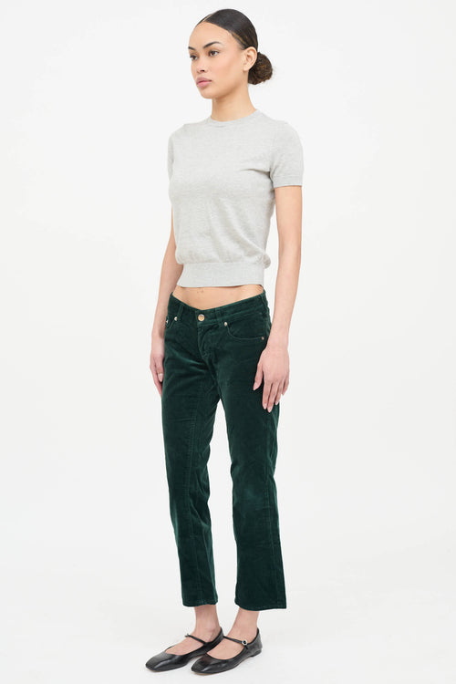 MM6 Maison Margiela Cropped Velvet Pants