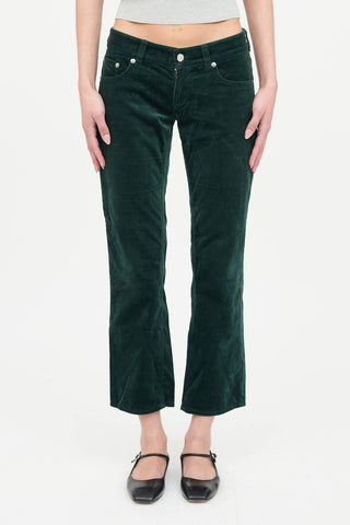 MM6 Maison Margiela Cropped Velvet Pants