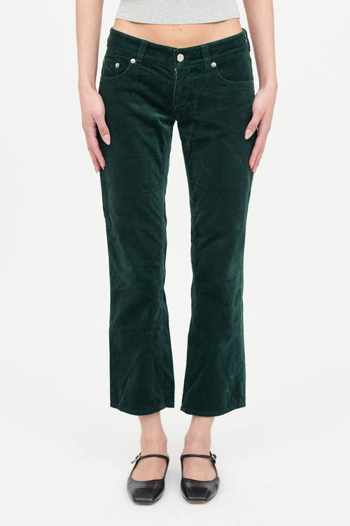 MM6 Maison Margiela Cropped Velvet Pants