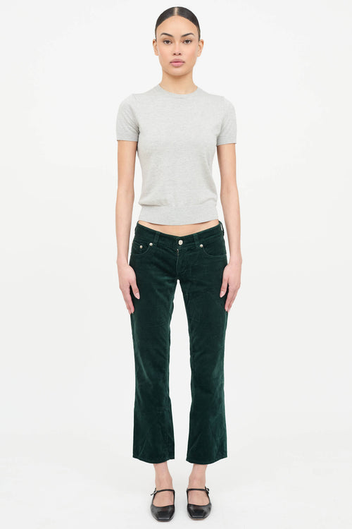 MM6 Maison Margiela Cropped Velvet Pants